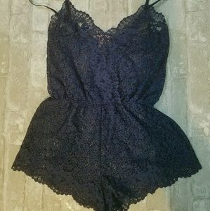Navy Blue Victoria's Secret Lace Play Suit